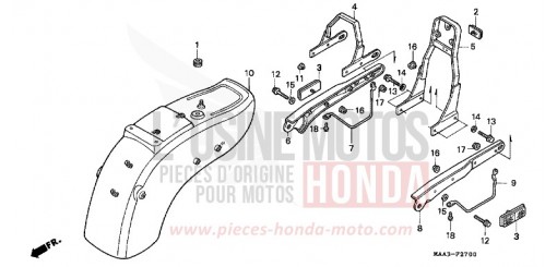 GARDE-BOUE ARRIERE (VT1100C) VT1100CS de 1995